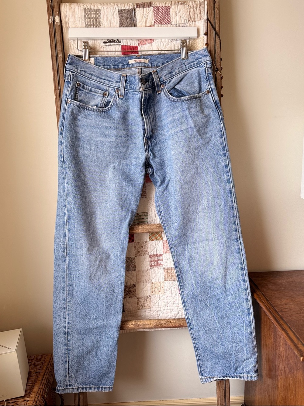 Levi's Light Blue Middy Straight Jeans